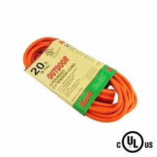 Electrix EC1625UL Outdoor Extension Cord 16/3 AWG, Medium Duty, UL Listed-Orange
