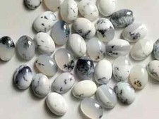 AAA Natural Dendrite opal Cabochon Oval Shape Loose Gemstone