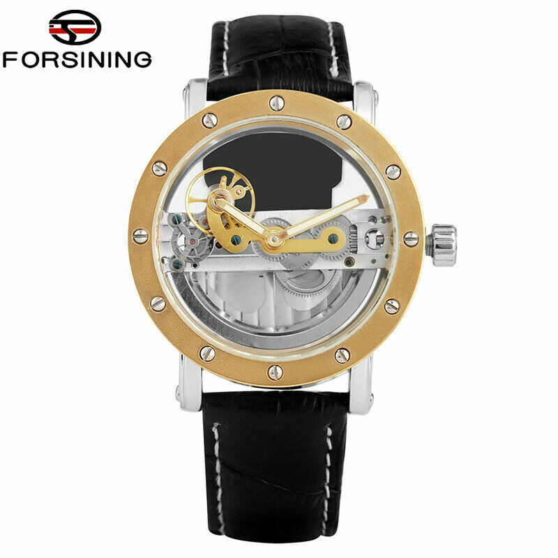 FORSINING New Men Automatic Mechanical Watches Top Brand Transparent Skeleton
