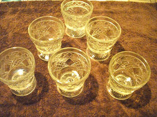 Hazel Atlas Big Top Sherbet Glasses Set of 6