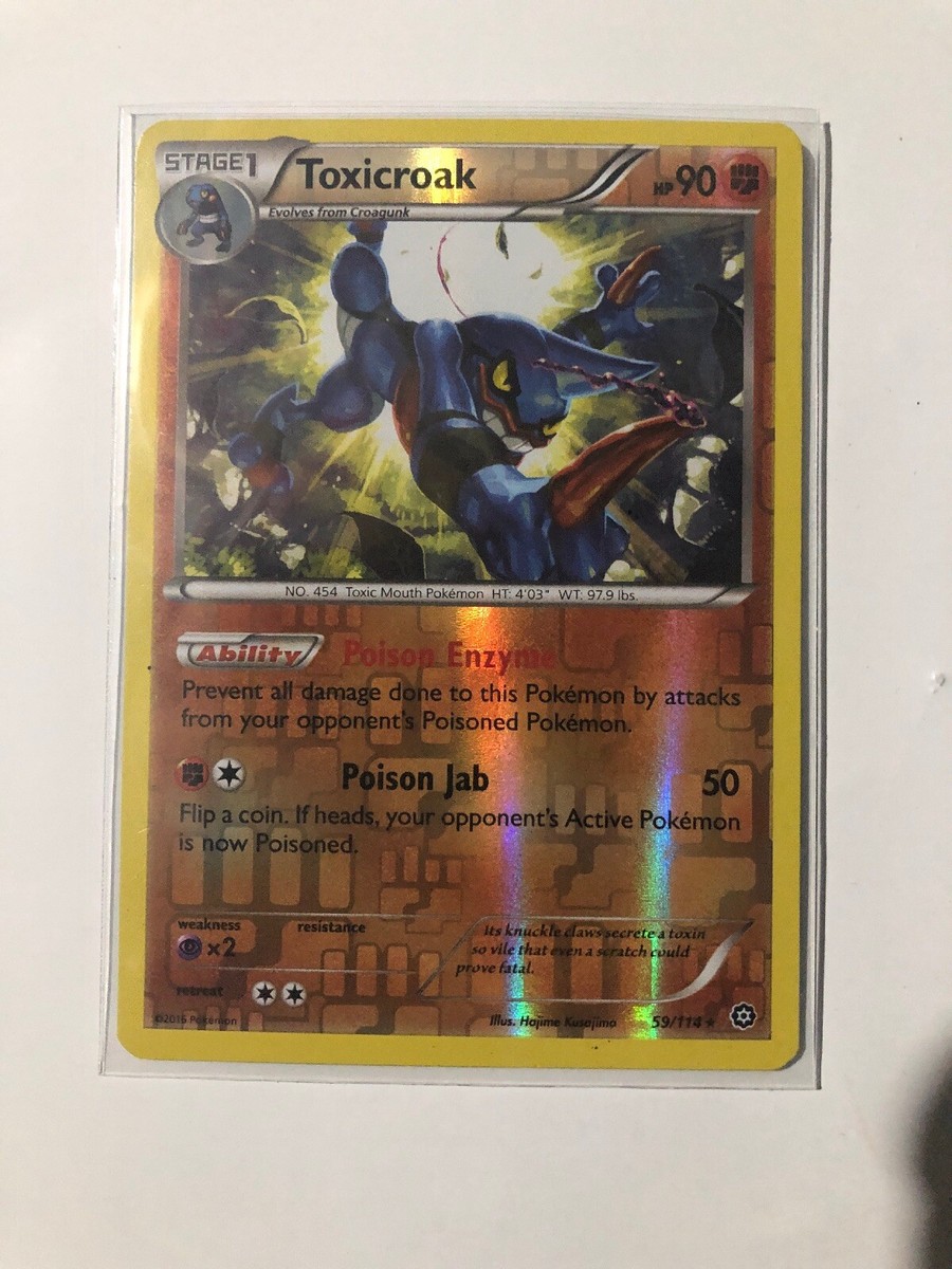 1x Toxicroak - 59/114 - Rare - Reverse Holo NM-Mint Pokemon XY