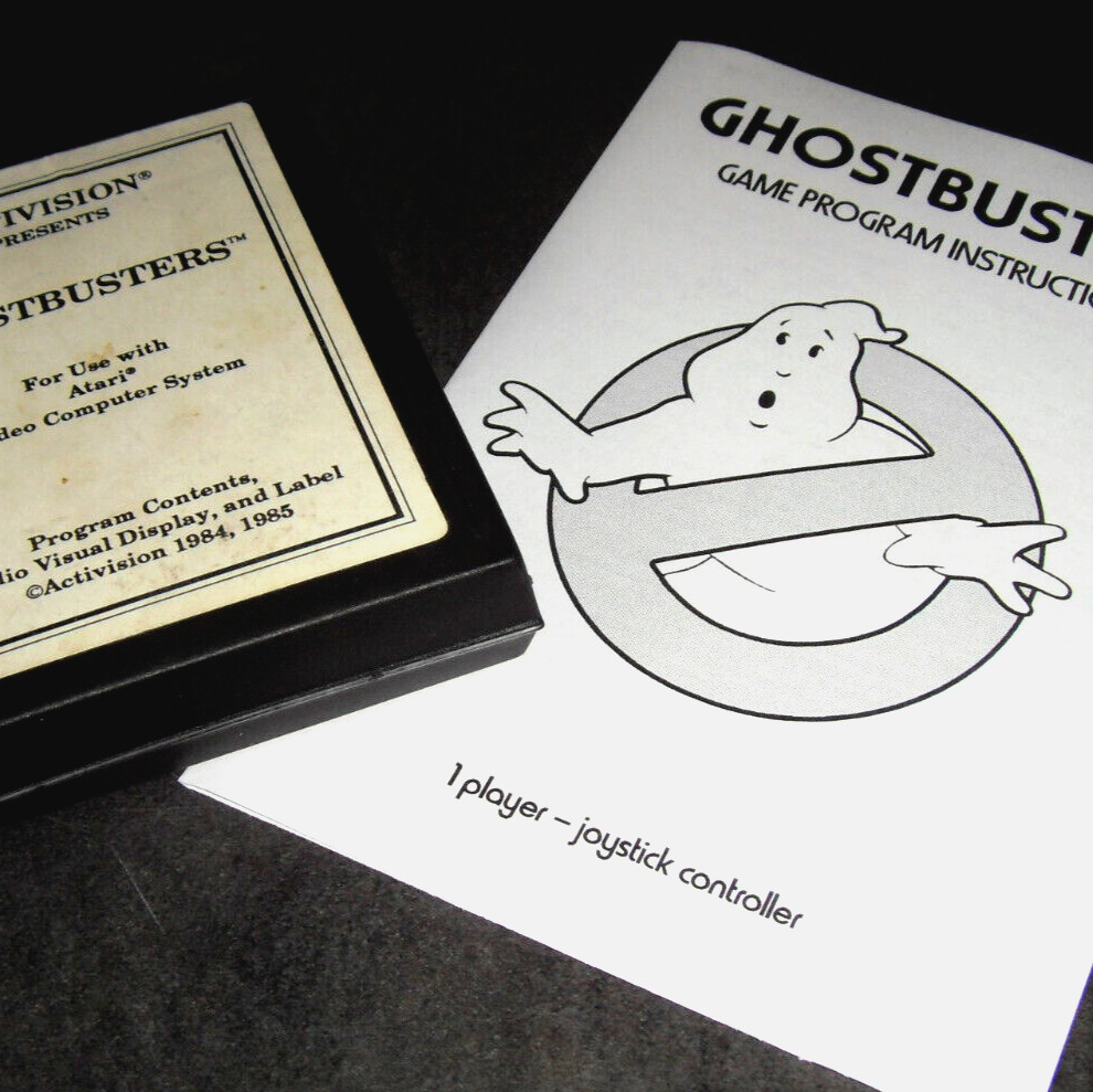 English GHOSTBUSTERS - 1985 Atari 2600 VCS + notice Activision
