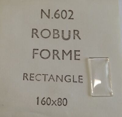 VERRE DE FORME MONTRE BOMBÉ RECTANGLE 21 X 14 mm
