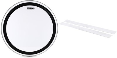 Evans EMAD2 Clear Bass Batter Head - 22 inch + Gibraltar SC-BF Value Bundle