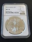 2015  NGC Silver American Eagle  Dollar Coin  MS70