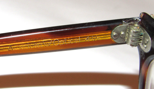 VINTAGE AO LOGO AMERICAN OPTICAL 42□20 4 1/4 BRILLE! BRAUNER SCHILDPATT! - Bild 20 von 21