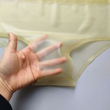 Womens Transparent Latex Panties Rubber Briefs Tight Panties Underwear ClubWear