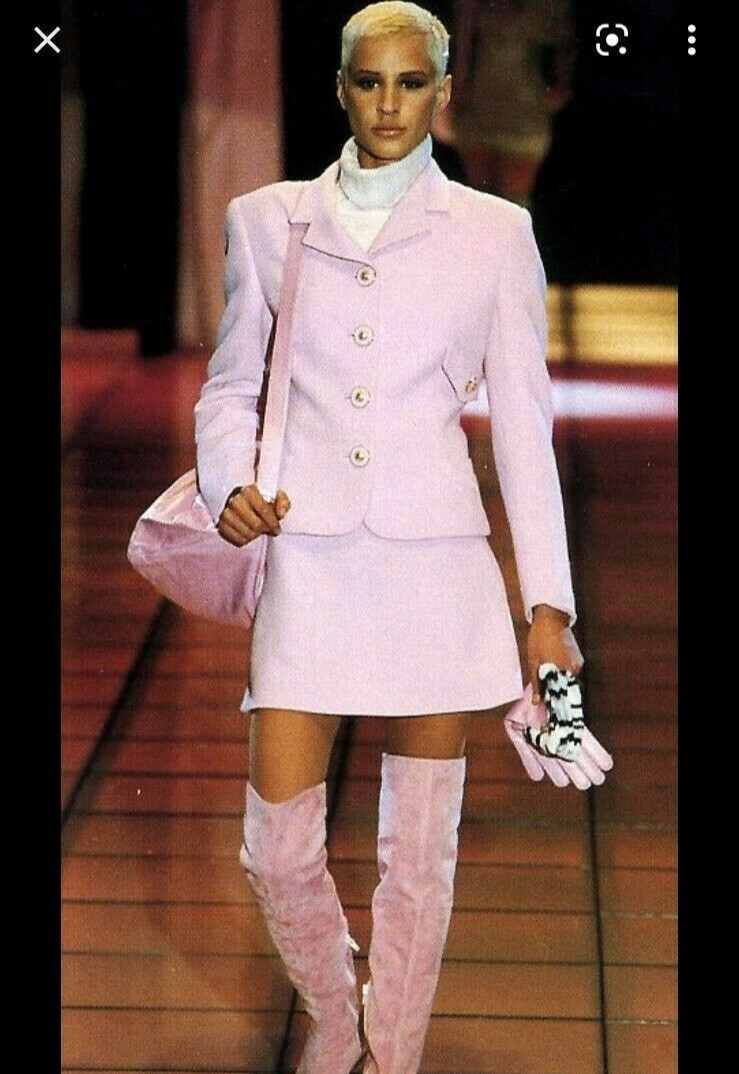 Vintage Gianni Versace Women's F/W 1994 Pink Skirt Suit Size Vintage Gianni Versace Women's F/W 1994 Pink Skirt Suit Size