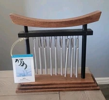 Vintage TEAK Meditation JW STANNARD Tranquility WIND CHIME Instrument MCM Table