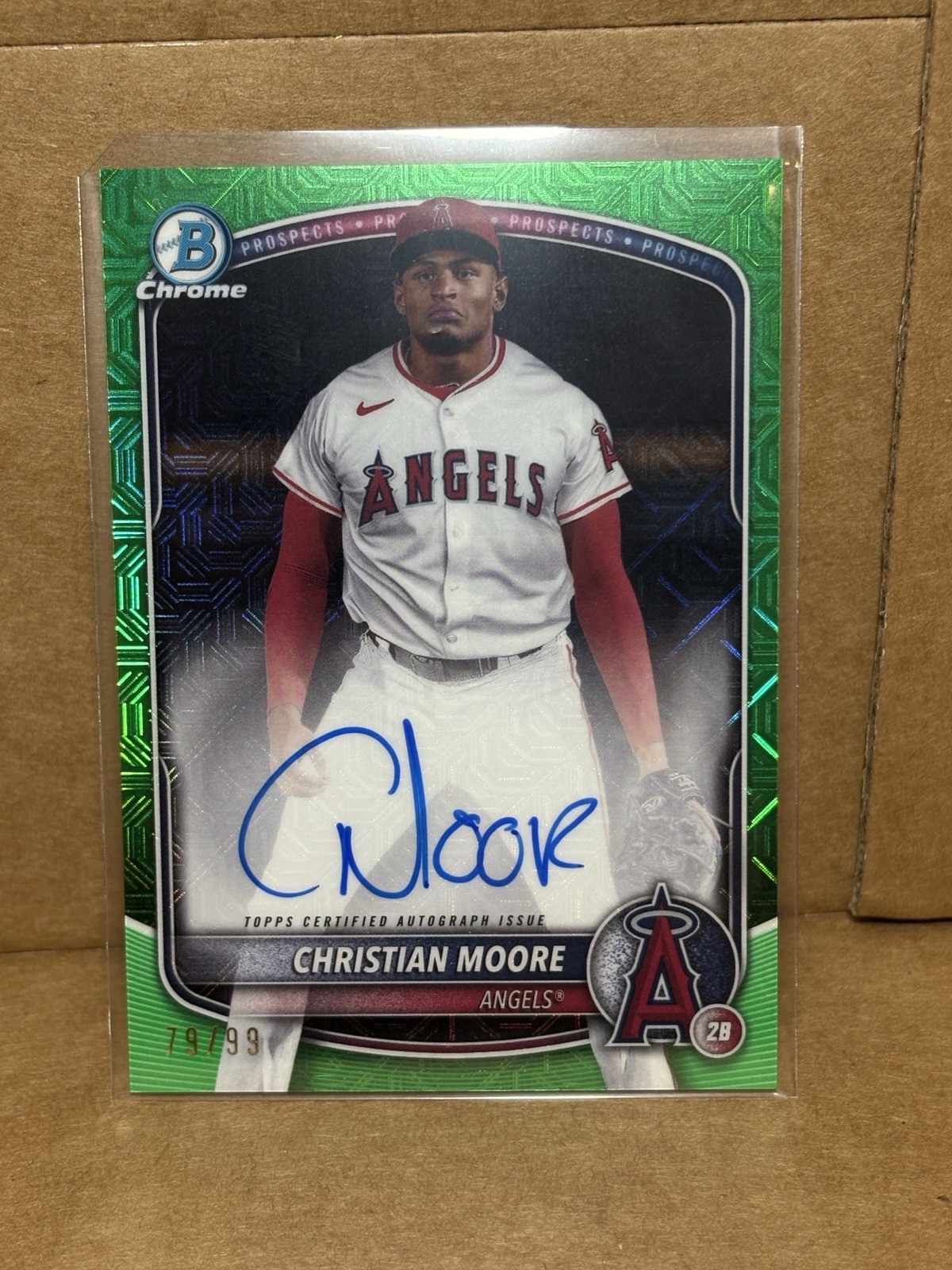 2025 Bowman Mega Box Christian Moore Green Refractor Auto /99 BMA-CMO