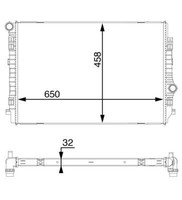 Mahle CR 1593 000S KüHler, MotorküHlung FüR Audi Opel Seat Skoda VW