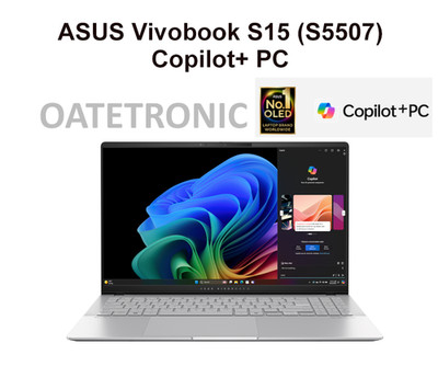 ASUS Vivobook S15 (S5507) Copilot+ PC Snapdragon X Plus X1P 64 100PRO 16GB 512GB
