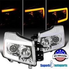 Fits 2004-2015 Titan Armada Projector Headlights Sequential Led Light Bar Fits 2004-2015 Titan Armada Projector Headlights Sequential Led Light Bar