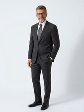 Armani Collezioni Gray Peak Lapel One Button Suit Size 44 R 201