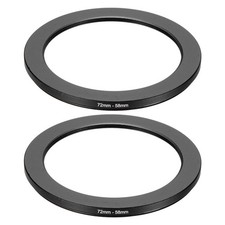 72mm Male 58mm Female Step Down Ring Adapter 2 Pcs for ND IR DSLR Lenses, Black