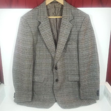 Blair New Progress Company Tweed Houndtooth Blazer Jacket 44R Made In USA