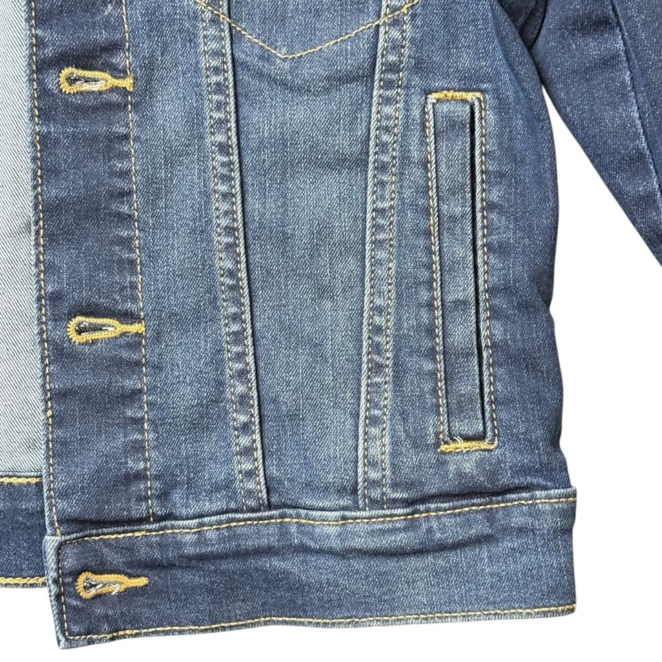 Chaqueta Jean Juvenil Unisex Azul Denim Gris Capucha ANTIGUA AZUL MARINO TALLA/8 M Foto 4 de 4