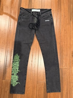 off-white blur slim jeans - black - size 32 - new