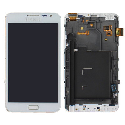 Original Samsung Galaxy Note 1 N7000 LCD Display Einheit Rahmen Touchscreen Weiß