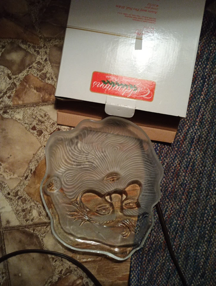 Celebrations Crystal Clear 8'' Santa Claus Christmas Bowl In Box - Изображение 2 из 4