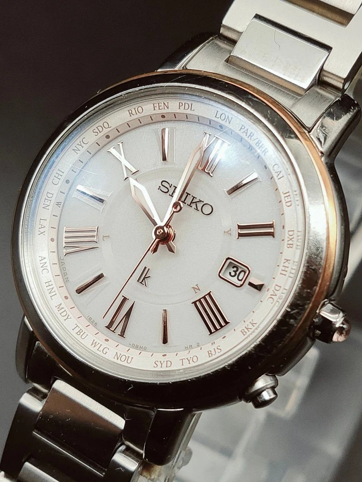 Seiko Lukia SSQV030 Dept Store Limited 400 peças rádio solar hora mundial titânio - Imagem 2 de 4