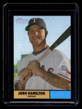 2010 Topps Heritage #C78 Josh Hamilton Chrome Black Refractor #D 61/61