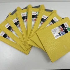 Mead Five Star 2 Pocket 3 Prong Paper Folder QTY 8 Bright Yellow Portfolio New