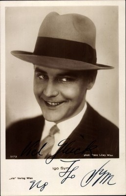 Ak Schauspieler Igo Sym, Portrait, Autogramm - 10867498