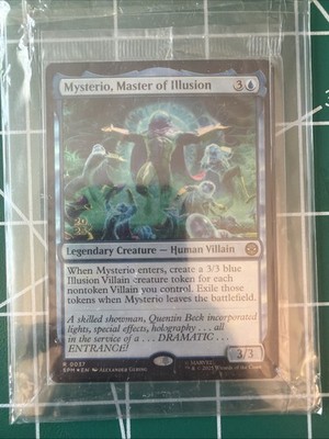 Mysterio, Master of Illusion [Prerelease] R 0037, Sealed Promo, MTG Spider-Man