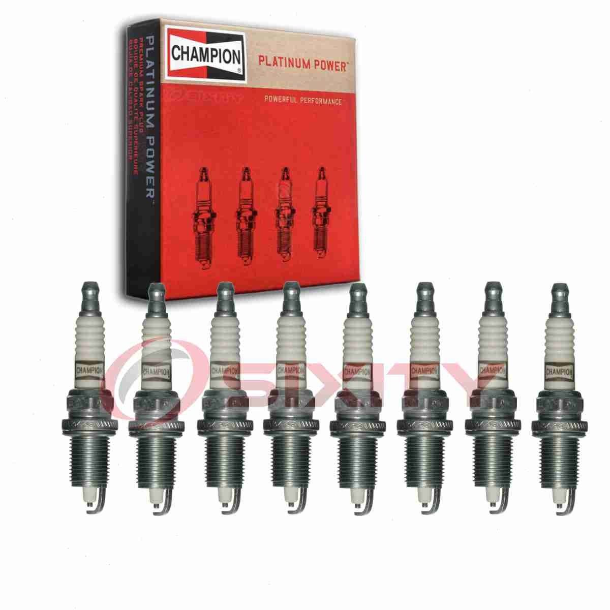 8 pc Champion Platinum Spark Plugs for 1999-2003 Dodge Ram 3500 Van 5.2L dn