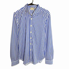 Camicia Buki Collection Go Big L/S a righe blu royal piccola carriera costiera preppy
