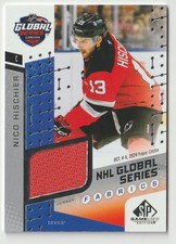 2025-26 SP GAME USED GLOBAL SERIES FABRICS JERSEY NICO HISCHIER NEW JERSEY