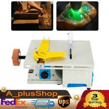 Mini Table Grinder Gem Grinding Polishing Machine Rock Saw Jewelry Lapidary 750W