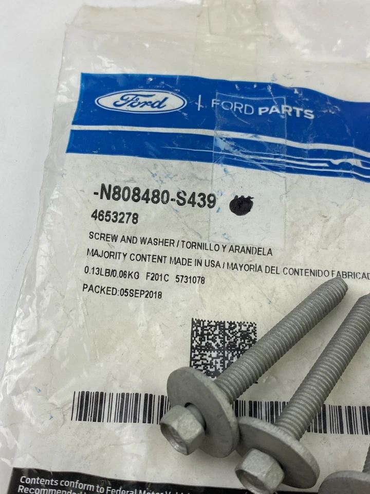 Paquete de 3 pernos de sujeción originales Ford OEM N808480-S439 Foto 4 de 4