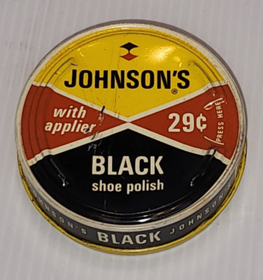 Johnsons Shoe Wax Tin From Racine Wisconsion.