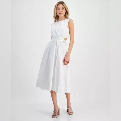 RACHEL Rachel Roy (G2) Women's Mila Scoop-Neck Midi Cutout Dress NWT SIZE 8