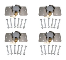 4Pk Heavy Duty Hidden Shackle Padlock Hasp with Keyed Alike for Trailer Vans