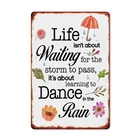 Vintage Metal Wall Art Inspirational Sign Floral Decor Aluminum Sign 8x12