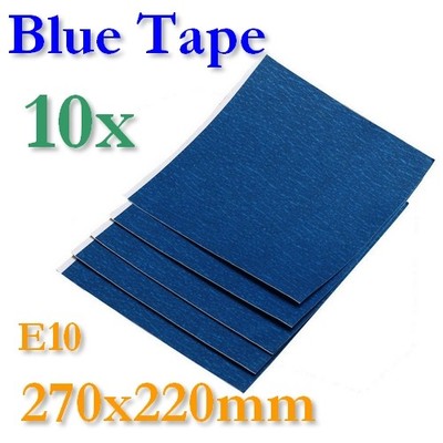 10x Bluetape Haftfolie KlebeBlatt 3D 270x220mm Druckbett Druckplatte Blue Tape