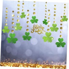  St Patrick’s Day Decoration Shamrock Decorations Clover Hanging Streamer 