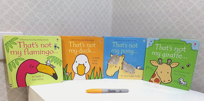 4 x Usborne Bücher Das ist nicht meine Flamingo Ente Pony Giraffe Brett Touchy Buch