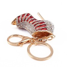 Crystal High Heel Keychain Rhinestone Purse/Bag Keyring Gift