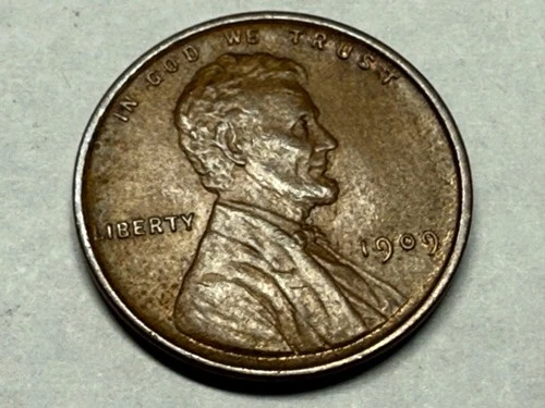 1909 VDB Lincoln wheat cent. Very nice AU. #u3