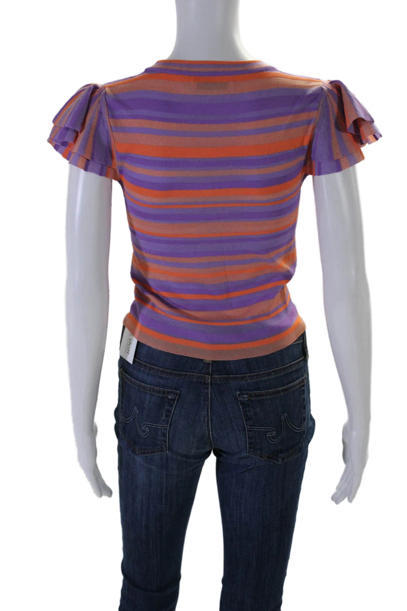 Abito donna T Alexander Wang a righe senza maniche multicolore lana taglia media