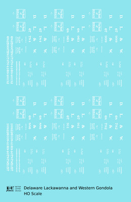 K4 HO Scale Decals Delaware, Lackawanna and Western Gondola White DL&W