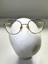 Vintage Luxottica 418 Tortoise Gold Metal Oval Glasses FRAMES ONLY Italy