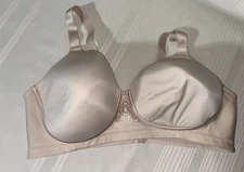 Vanity Fair Size 38C Women's Full Figure  TAN Nude Bra Wireless Padded
