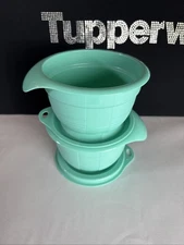 Tupperware Mixing Measuring Bowl Matching Seal Mint Green 2.5 Cup / 625ml Set !
