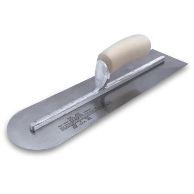 Rounded Front Finishing Trowels, Wood Handle, 102mm Width, 406mm Length, Made...