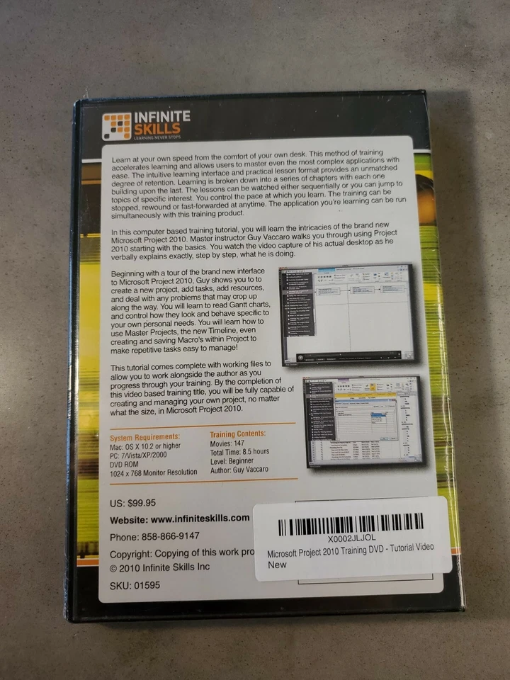 Learning Microsoft Project 2010 Video Training DVD ROM, Infinite,  Guy Vaccaro - Image 2 of 4